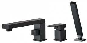 Baterie pentru cadă Glen incastrata negru mat cu dus inclus