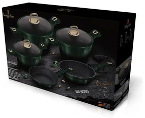 Set oale marmorate cu capace 10 piese Emerald Collection Berlinger Haus BH 6065