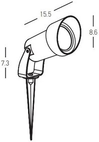 Proiector cu tarus iluminat exterior decorativ IP54 Suny GU10