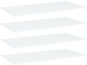 vidaXL Plăci bibliotecă, 4 buc., alb, 80 x 20 x 1,5 cm, PAL