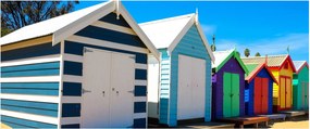 Tablou - Plaja Brighton, Melbourne, Australia (120x50 cm)