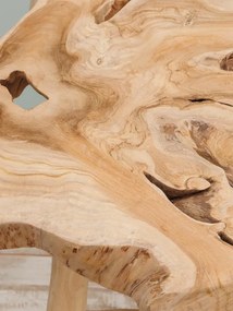 Masuta inalta de exterior, natur, din lemn de tec, Luar