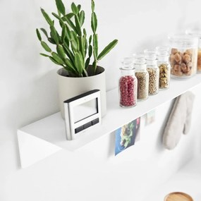 Raft alb din metal 90 cm – YAMAZAKI