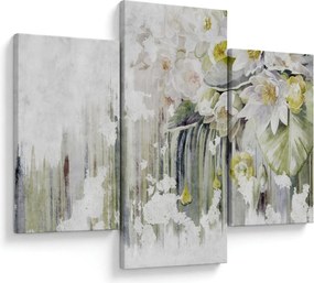 Tablou - Flori albe, vintage (90x60 cm)