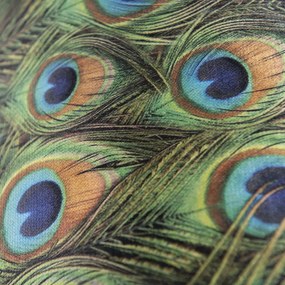 Abajur din catifea cu design de păun 35/35/20 cu interior auriu