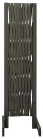 Gard cu zabrele de gradina, gri, 180x100 cm, lemn de brad 1, Gri, 180 x 100 cm