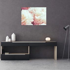 Tablou pe sticlă cu flori (70x50 cm)