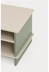 Noptieră verde/crem cu rafturi Inari – Teulat