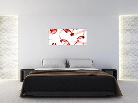 Tablou cu inima din fum (120x50 cm)