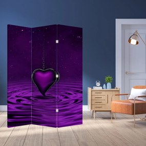 Paravan - Inima violetă (126x170 cm)