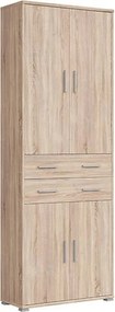 Dulap OFFICE, stejar sonoma, PAL laminat, cu 4 usi si 2 sertare, 79x35