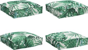 vidaXL Pernă 4 pcs Model cu frunze 40 x 40 x 8 cm Material Oxford