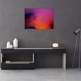 Tablou pe sticlă - vulcan (70x50 cm)