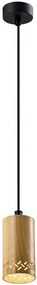 Candellux Tubo lampă suspendată 1x25 W negru-lemn 31-78568