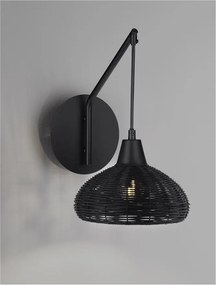 Aplica de perete boho style design natural Fado negru