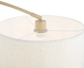 Lampă arcuită modernă bej cu abajur tip teddy - Vinossa