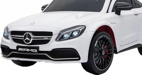 Masinuta Electrica cu acumulator pentru copii NOVOKIDS™ Mercedes C63S AMG Coupe, Cu telecomanda, Roti din Cauciuc EVA, 3-8 ani , Usi cu deschidere ,