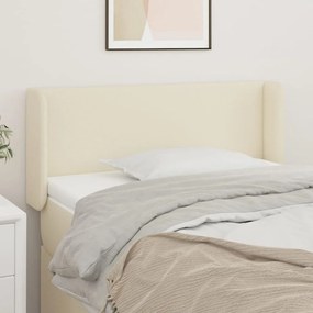 Tablie de pat cu aripioare crem 83x16x78 88 cm piele ecologica 1, Crem, 83 x 16 x 78 88 cm