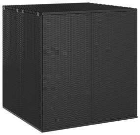 vidaXL Ladă grădină pentru perne, negru, 100x97,5x104 cm, ratan PE