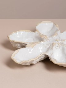 Platou pentru stridii din ceramică, 26×25 cm, "Sea Flower"
