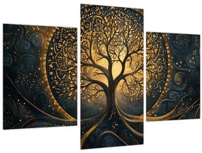 Tablou – Arbore cu aură aurie (90x60 cm)