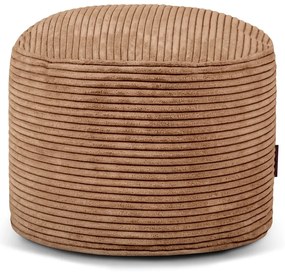 Fotoliu bean bag maro cu tapițerie din catifea reiată Mini – SLOWDOWN