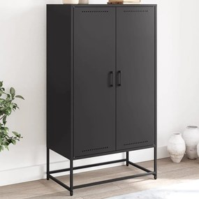 vidaXL Dulap înalt, negru, 68,5x38,5x123,5 cm, oțel