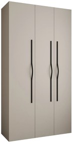 Dulap de haine 130 cm Carmela 40-2 (Cașmir + Negru). 1126559