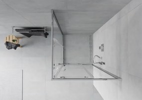 Mexen Rio cabina de duș pătrată 80 x 80 cm, transparentă, crom - 860-080-080-01-00