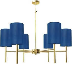 Candelabru din alama cu abajur albastru Sofis