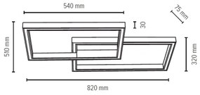 Spot-Light 91402274 - Lampă LED dimabilă RAMME LED/48W/230V + telecomandă, stejar mat