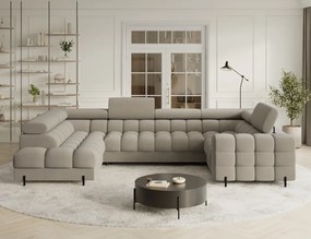 Colțar extensibil, cu spatiu pentru depozitare, 346x205x93 cm, Fectory LT, Eltap (Culoare: Bej / Baffix 20)