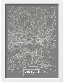 Poster cu ramă 40x55 cm Zagreb – Wallity