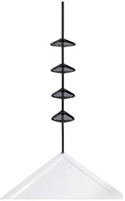 Raft pentru baie negru de colț telescopic Opal – Allstar