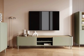Comodă TV Elivo 220 cm pe picioare - eucalipt / stejar baltic dune