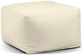 Fotoliu bean bag crem cu tapițerie din țesătură bouclé Softbox MooG – SLOWDOWN