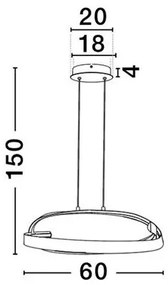 Lustra suspendata LED CCT OLIA aluminiu negru