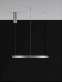 Lustra LED suspendata design modern circular PERRINE D-60cm argintie