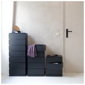 Comodă neagră din metal 37x45x26 cm Joey – Spinder Design