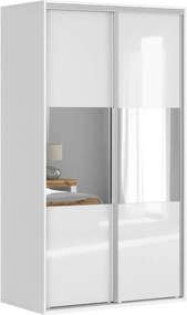 Dulap FLEX, alb, PAL, cu 2 usi, 120x66x218 cm