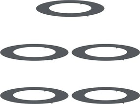 vidaXL potrivit pentru inele de copac plat 5 pcs Antracit Ø50 / 80 cm