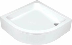 Cadita dus semirotunda Deante Plus II alb 90 cm