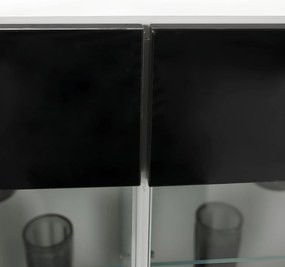 Mobilier living, alb/extra strălucire neagră HG, LEO