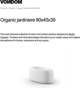 Jardiniera plante design decorativ exterior/interior Organic JARDINIERE 90x45x39cm