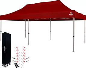 Cort tip foarfecă 3x6 m ALU fără pereți - Cadru din aluminiu, Impermeabil - fără pereți - Roșu