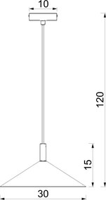 Lustră suspendată pe cablu ANEGA, 1x GX53, 15W, 230V, Ø 30 cm, crem