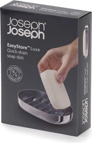 Săpunieră argintiu-lucios din oțel inoxidabil EasyStore Luxe – Joseph Joseph