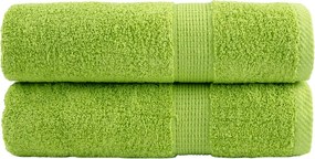 vidaXL Prosoape de mâini premium SOLUND 2 buc. verde 50x100cm 600 gsm