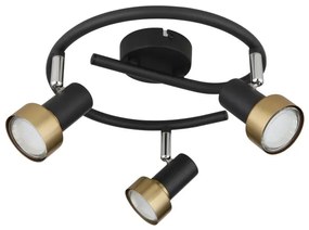 Spot Globo 57917-3G MASON 3xGU10/25W/230V negru/auriu
