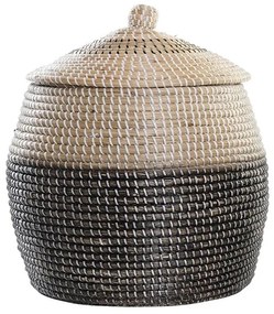 Cos impletit African din fibre naturale 44 cm